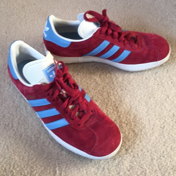 adidas gazelle maroon and blue